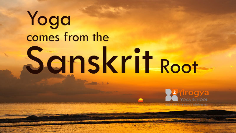 Yoga comes from the Sanskrit root