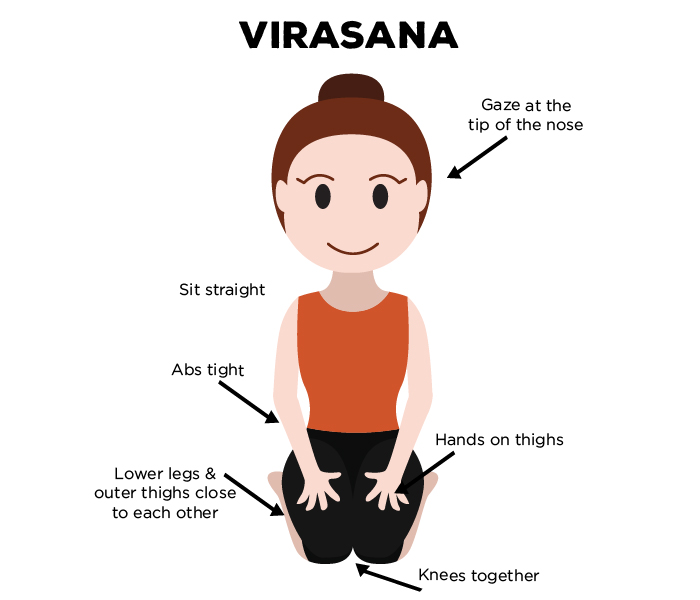 Virasana - Yoga Poses for Nausea