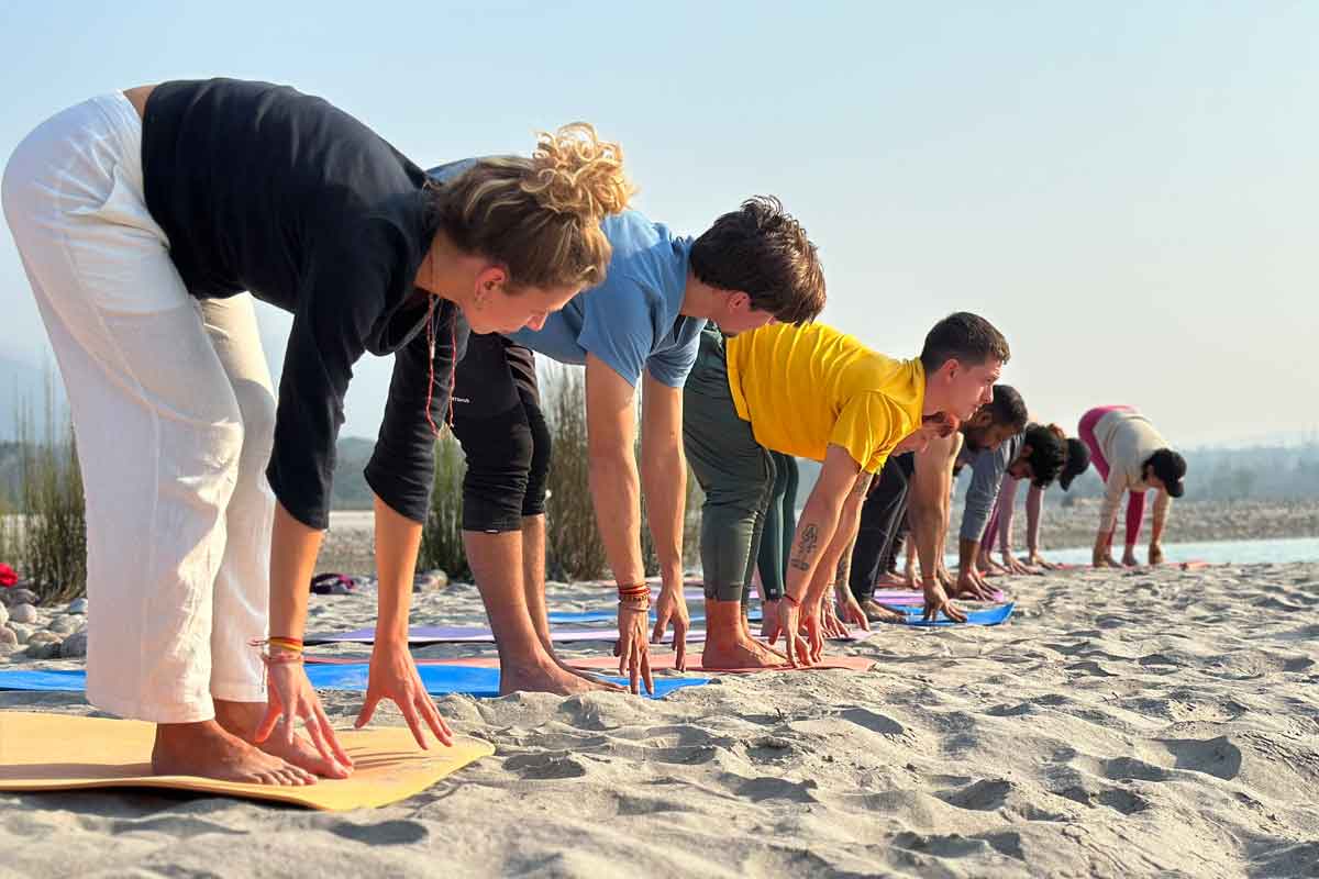 outdoor yoga session